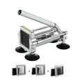 thumbnail image 1 of KFFKFF Potato Dicer, French Fry Maker with 1/2", 3/8", 1/4" Durable Stainless Steel Cutting Blades, Hand-Operated Veggie Chopper with Suction Cups, Ideal for Potatoes, Cucumbers, Carrots, 1 of 9