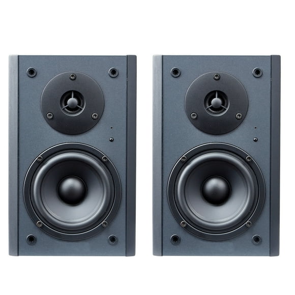 KFFKFF Powered Bookshelf Speakers, 20W x 2, Active Studio Monitor with 4-Inch Woofer, Adjustable Volume and Bluetooth Optical Connectivity, Wooden Cabinet, Suitable for Record Players, PCs, and TVs
