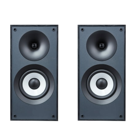 KFFKFF Powered Bookshelf Speakers, 25W x 2, Active Studio Monitor with 5.5-Inch Woofer, Multiple Connectivity Options Including Bluetooth/RCA/Coaxial/Optical/USB/Subwoofer, Wooden Cabinet Design