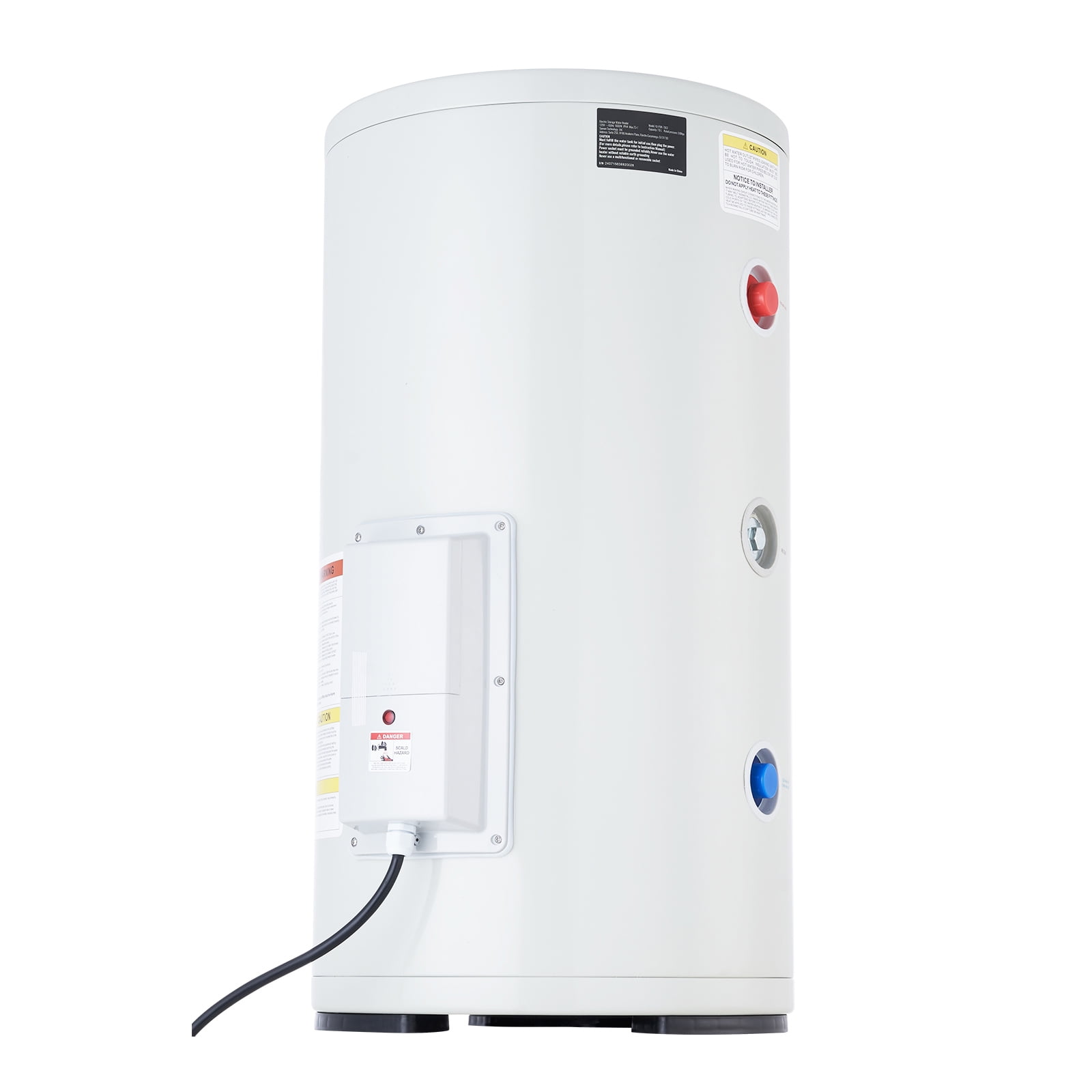 KFFKFF Powered Water Warmer, 18 Gallon Capacity Instantaneous Water Warming Unit, 1.6Kw Tank-Free Water Warming Device with LED Indicator, Dial Regulation, IPX4 Water-Resistant Lateral Connection