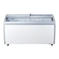 thumbnail image 1 of KFFKFF Professional Ice Cream Showcase, 16.3 Cubic Feet Storage Freezer, Portable Transparent Lid Deep Freezer, Dining Establishment Sorbet Serving Cabinet,5 Metal Baskets, Dual Slide Glass Doors, 1 of 9