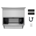 thumbnail image 1 of KFFKFF Professional Ice Storage, 61.6 L Undercounter Ice Container, 24 x 24.2 x 37 in Stainless Steel Ice Box with Slide-Top Cover, Bottle Compartments, and Modifiable Bullet Legs, Beverage Station, 1 of 9