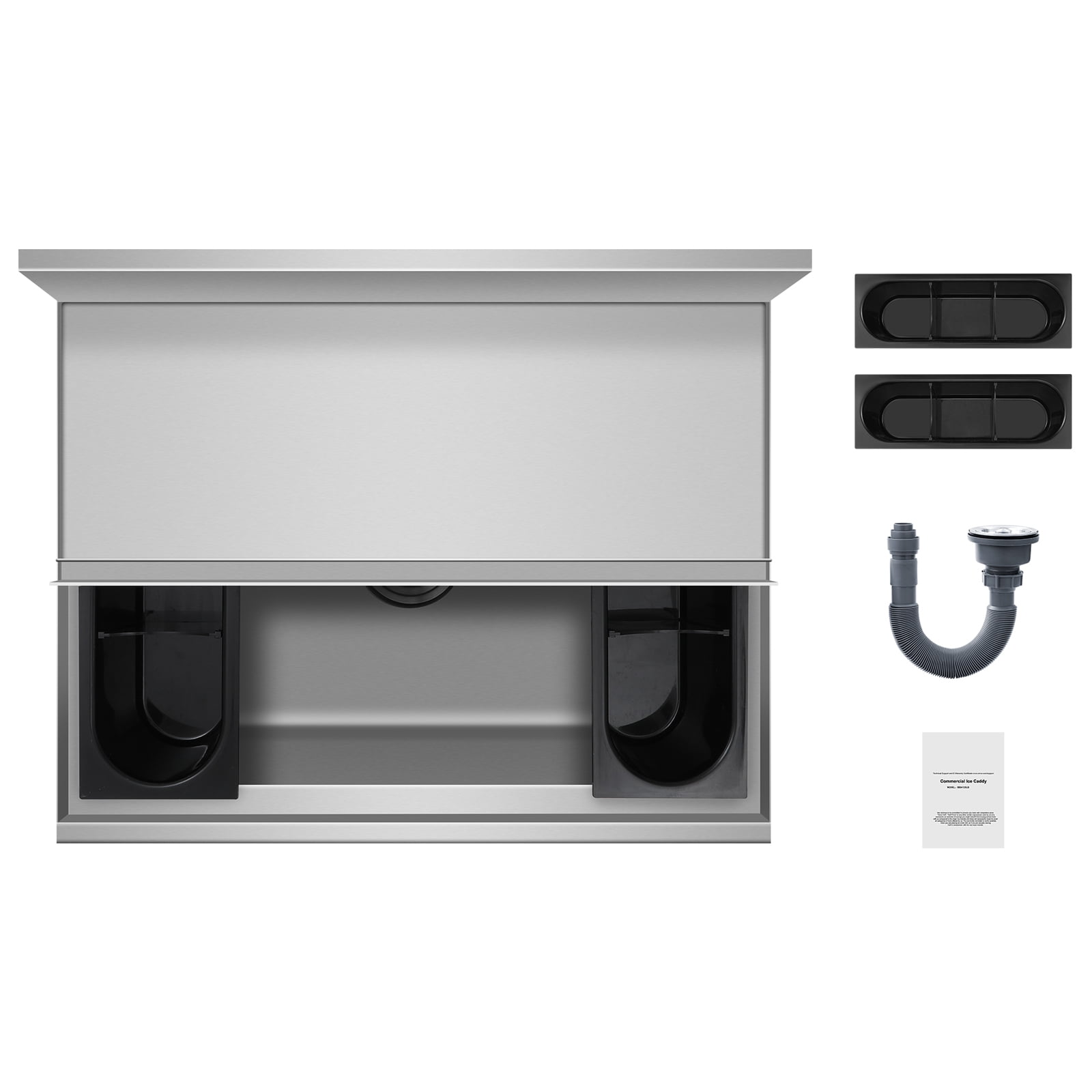 KFFKFF Professional Ice Storage, 61 L Sub-counter Ice Container, 24 x ...