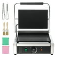 thumbnail image 1 of KFFKFF Professional Panini Press, 1800W Electric Grill for Sandwiches, Made of Stainless Steel, Features Temperature Control & Large 14"x9" Enamel-Coated Plate, Ideal for Burgers, Steak & Bacon, 1 of 9