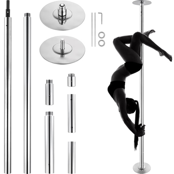 KFFKFF Professional Spinning Static Dancing Pole Portable Removable Fitness Kit