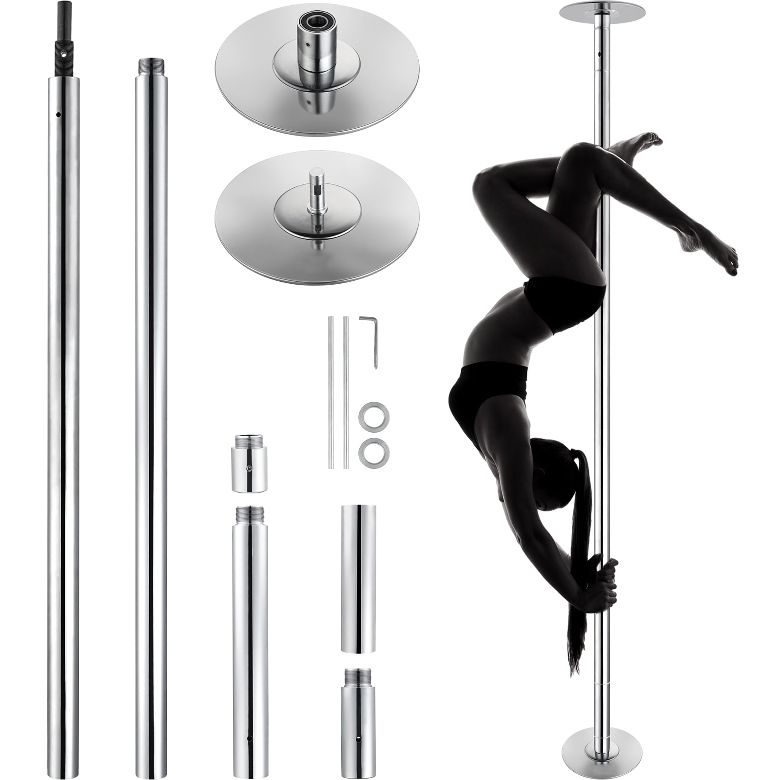 Topeakmart 45mm Portable Dancing Pole - Adjustable Height, Spinning/Static Modes, Holds 500lbs - View #5