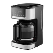 KFFKFF Programmable 12-Cup Drip Coffee Maker with Touch Screen, 4-Hour Keep Warm Function, Adjustable Brew Strength, and 24-Hour Timer for Home Use