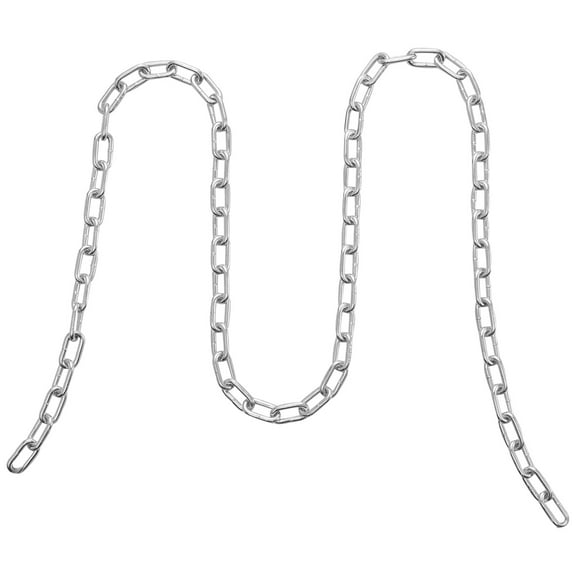 KFFKFF Proof Coil Chain, 3/16" x 10', 1100 lbs Load Capacity, Zinc-Coated Steel Chain with Two Quick Links, Durable Galvanized Link Chain for Towing, Hanging, Camping, and Pet Applications