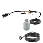 KFFKFF Propane Torch Weed Burner, 1,800,000 BTU Output with 10 ft Hose, Durable Blow Torch with Adjustable Flame, Turbo
