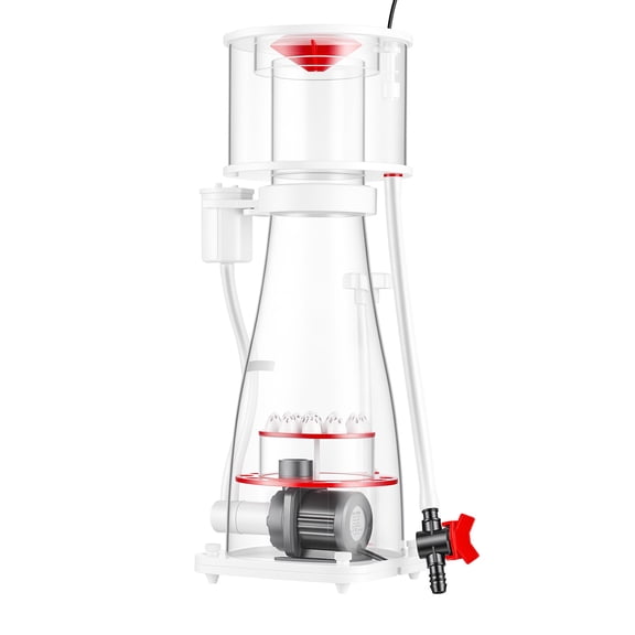 KFFKFF Protein Skimmer for 132-264 Gal Saltwater Aquariums with DC Pinwheel Pump, Adjustable Control, Designed for In-Sump Use in Saltwater and Reef Tanks