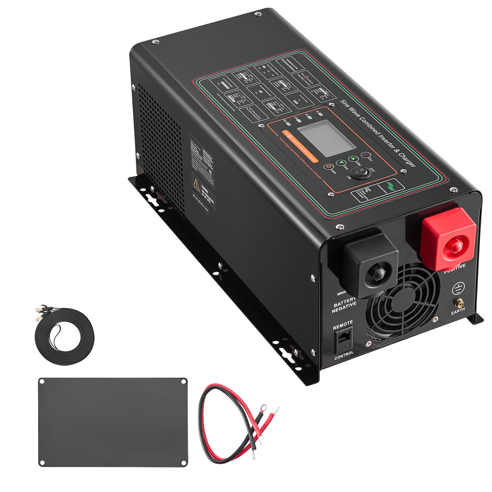 2000W Pure Sine Wave Power Inverter – DC12V To AC110V With LCD Remote Control