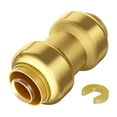 KFFKFF Push‑Fit Straight Pipe Fittings PF7c‑S1/2x1/2 1/2 Brass 1/2 Inch ...