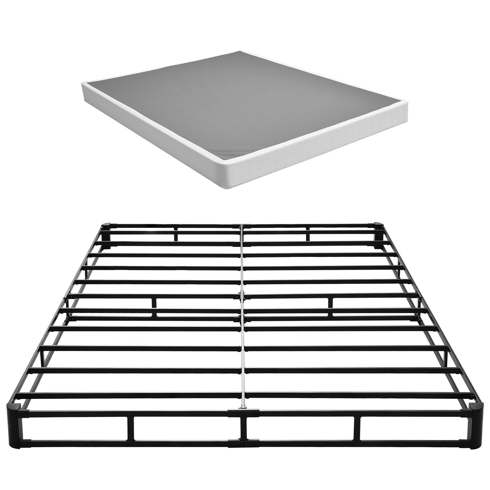 Box Spring Cloth Cover KFFKFF Queen Size Box Spring with Washable Fabric Cover, Sturdy Metal ...