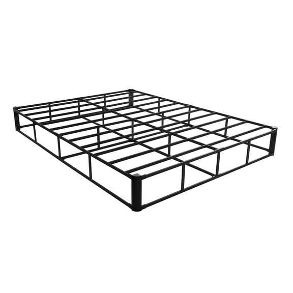 KFFKFF Queen Size Box Spring with Washable Fabric Cover, Sturdy Metal Frame for Mattress Support, 9-Inch Foundation, 3500 lbs Weight Capacity, Simple Assembly, Dimensions: 79.1L x 59.6W x 9.1H inches