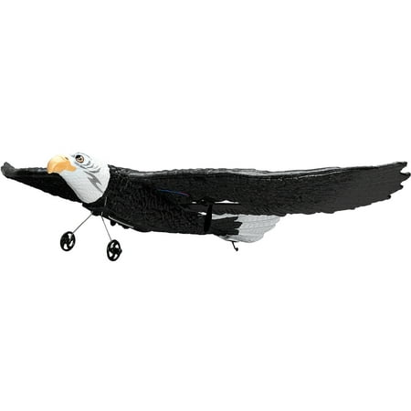KFFKFF RC Aircraft, 2.4GHZ Dual-Channel Remote-Controlled Airplane, Equipped with 6-Axis Gyro for Stability, Pre-Assembled Eagle Model Plane Toy Including 2 Batteries, Simplified Flight Experience