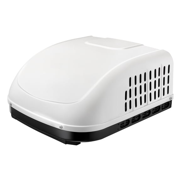 KFFKFF RV Air Conditioner, 13500 BTU Cooling Capacity, 120V Rooftop Unit for Ducted or Non-Ducted Systems, Efficient Compressor for Quiet Operation, with Standard Vent Compatibility, White