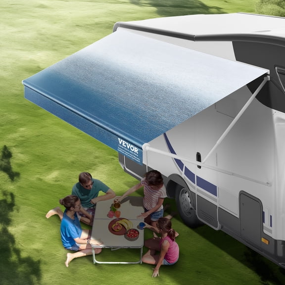 KFFKFF RV Awning Fabric Replacement (17'2" Fabric) 18' 16oz PVC Fabric Waterproof