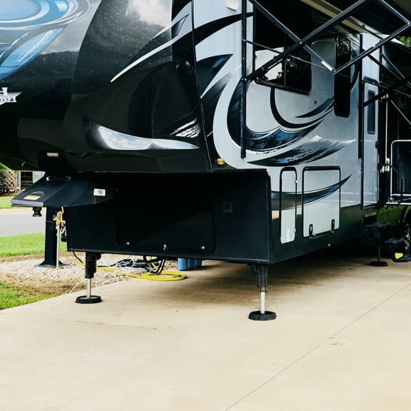 KFFKFF RV Leveling Pads Permanently Attached Rubber Jack Pad 9" Round Feet 6-Pack