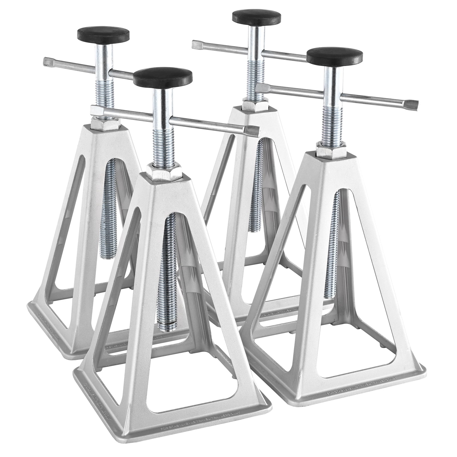 KFFKFF RV Stabilizer Jacks, 4-Pack, Crafted from Aluminum, Ideal for Camper Trailers, Single Screw Jack with Load Bearing of 6000 Lbs, Adjustable Height from 11 to 17 inches