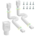 thumbnail image 1 of KFFKFF Rainwater Channel Downspout Extensions, Pair of Adaptable Downspout Lengtheners, Drain Pipe Extension Stretchable from 22" to 63", Gutter Augmentations with Connectors, White, 1 of 9