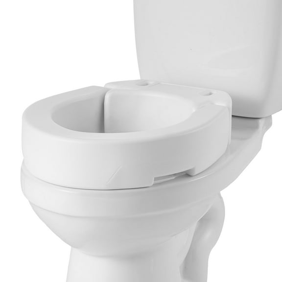 KFFKFF Raised Toilet Seat with 300 lbs Weight Capacity, 3.5-Inch Height Increase, Elevated Commode Seat Riser Featuring Enlarged Opening for Seniors, Adults, and Individuals with Disabilities