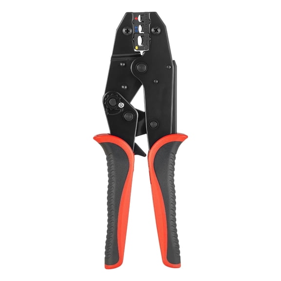 KFFKFF Ratcheting Wire Crimper Tool, 22-10 AWG Electrical Terminal Pliers with Adjustable Force, Clear Metric & AWG Markings, Quick Release Design for Versatile Applications