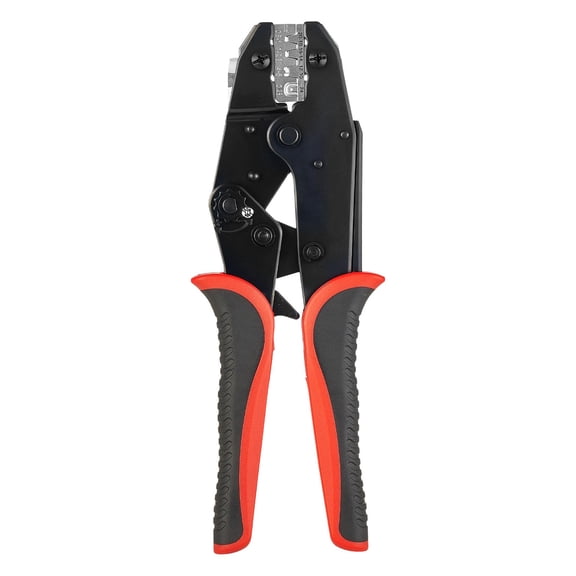 KFFKFF Ratcheting Wire Crimper Tool, 24-10 AWG, Efficient Electrical Terminal Crimping Pliers with Clear Metric & AWG Markings, Quick Release Mechanism, Adjustable Pressure for Various Terminals