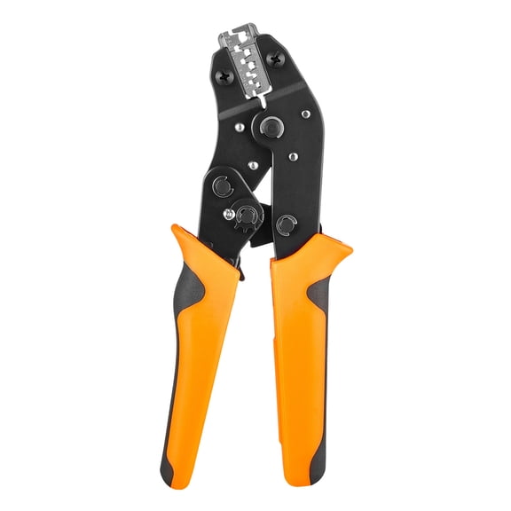 KFFKFF Ratcheting Wire Crimper Tool, 24-12 AWG, Efficient Electrical Terminal Pliers with Metric & AWG Markings, Quick Release Mechanism, Adjustable Pressure for Versatile Applications