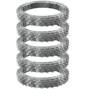 KFFKFF Razor Wires Razor Barbed Wire 246ft 5 Rolls Razor Wire Fencing Razor Fence