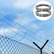 KFFKFF Razor Wires Razor Barbed Wire 98 ft 2 Rolls Razor Wire Fencing Razor Fence