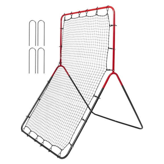 KFFKFF Rebound Net for Baseball & Softball, 3 x 4.5 ft, Multi-Angle PitchBack Trainer, Ideal for Fielding and Throwing Drills