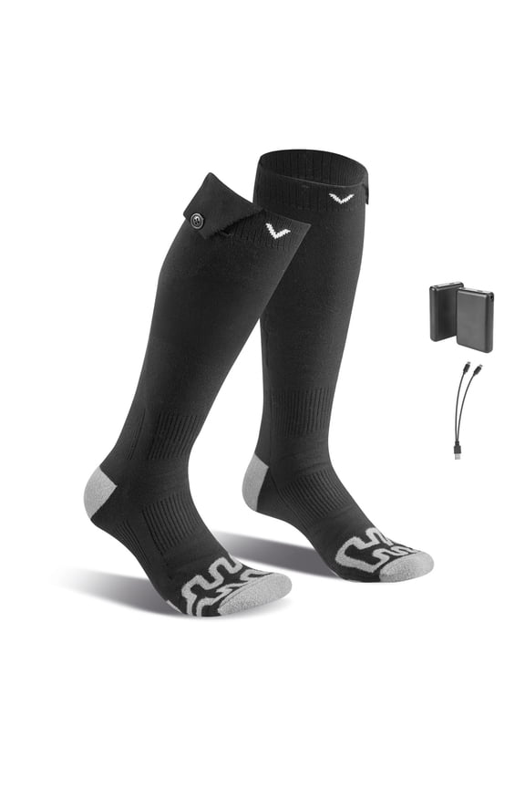 Rechargeable Heated Socks with 5000mAh Battery, Adjustable Heating Levels, Electric Foot Warmers for Men and Women, Ideal for Outdoor Activities and Cold Weather