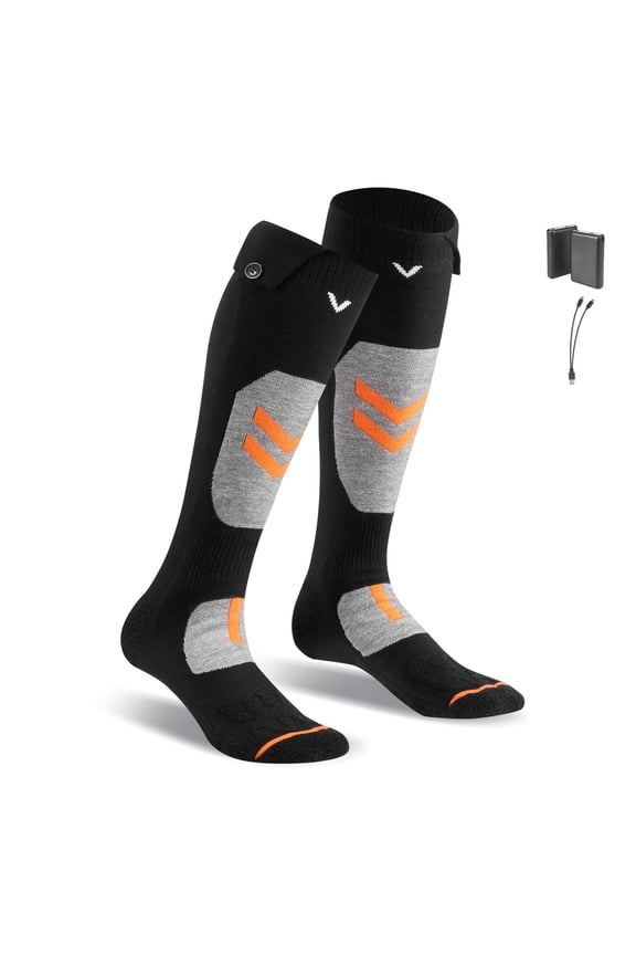 Rechargeable Heated Socks, X-Large Size, 5000mAh Battery with 4 Adjustable Heating Levels, Electric Socks with APP Control for Men and Women, Foot Warmers for Outdoor Activities like Hunting