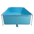 thumbnail image 1 of KFFKFF Rectangular Steel Frame Swimming Pool, 118 x 78 x 30 in, Durable Outdoor Family Pool for Backyard, Easy Assembly with Rust-Resistant Design, 1046 Gallon Capacity, Blue, 1 of 9