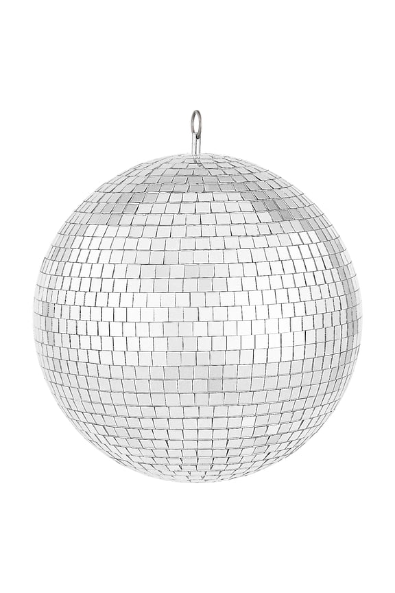 Reflective Dance Sphere, 295 mm Silver Celebration Orb with Suspension Loop, Festive Sphere Decor, Perfect for Disc Jockey Venue, Performance Area, Tavern, Gathering, Nuptials, Birthday