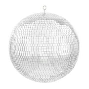 KFFKFF Reflective Disco Sphere, 495 mm Silver Celebration Orb with Suspension Loop, Oversized Dance Hall Ornaments, Perfect for Disc Jockey Venue, Performance Area, Tavern, Gathering, Nuptials