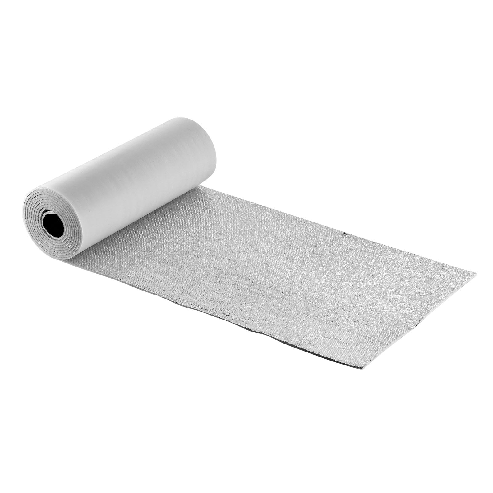 KFFKFF Reflective Insulation Roll, 2-Car Garage Door Thermal Kit, 6mm 24 in x 18 ft, 4 Rolls Aluminum Foil with EPE Foam Core, White PE Film Heat Barrier for Garage Doors