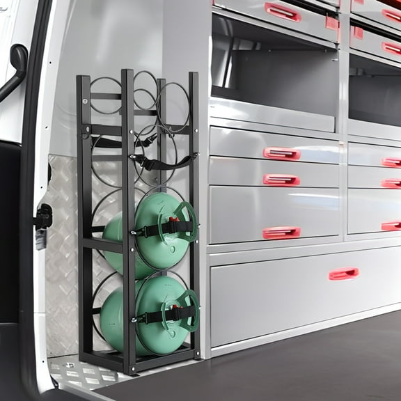 KFFKFF Refrigerant Tank Rack for 2 x 30lb tanks and 3 small tanks