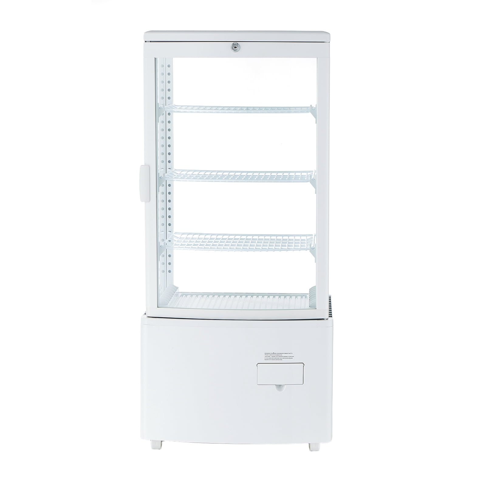 KFFKFF Refrigerated Countertop Display Case, 3 Cu.Ft./85L Capacity, 3-Tier Commercial Pastry Refrigerator with LED Lighting, Efficient Cooling System, Frost-Free Air Circulation, Ideal for Bakeries