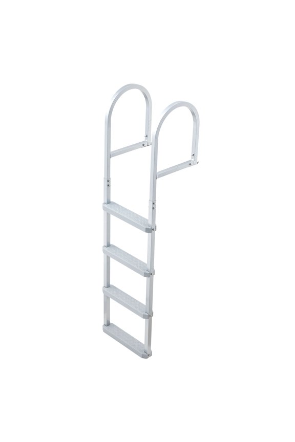 Removable Dock Ladder, 4-Step Aluminum Alloy Swim Ladder for Boats, Featuring Non-Slip Wide Steps, 500 lbs Load Capacity, Quick Release Design, Ideal for Swimming, Pools, and Marine Access