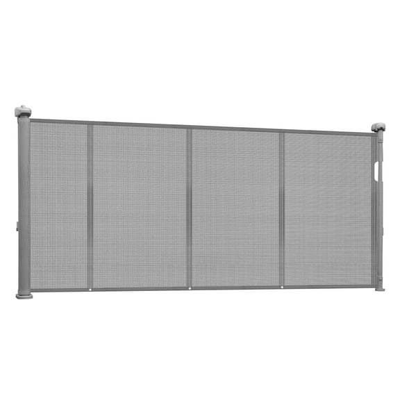 KFFKFF Retractable Baby Gate, 34-Inch Height, Expands Up to 110 Inches Wide, Safety Gate for Children and Pets, Durable Mesh Design, Simple Installation for Stairs, Doorways, Hallways