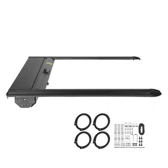 KFFKFF Retractable Truck Bed Cover, 5.8 ft Hard Cover with Integrated Drainage System for 2021-2024 Chevy/GMC Silverado/Sierra 1500 Crew Cab