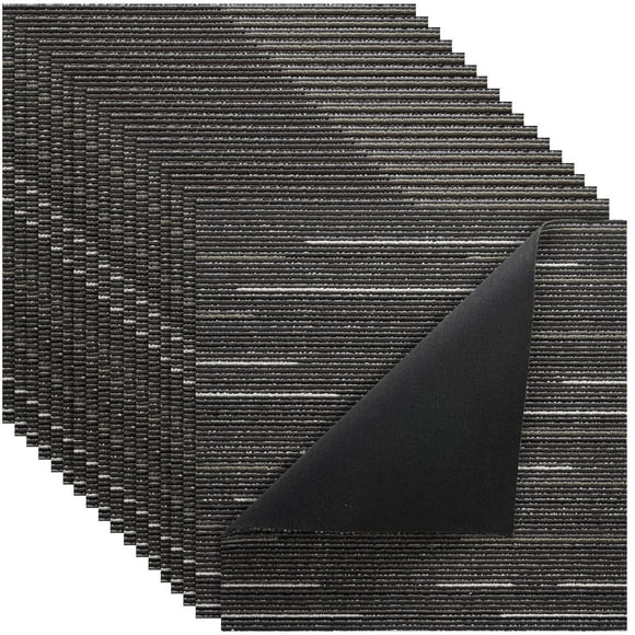 KFFKFF Reusable 24x24 Inch Carpet Tiles, 24 PCS Modular Square Rugs, Soft Padded Commercial Flooring for 96 sq.ft Coverage, Ideal for DIY Replacement in Living Rooms,and Indoor Spaces, Gray