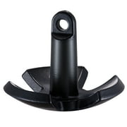 KFFKFF River Anchor, 12 LBS, Cast Iron, Black Vinyl-Coated, Includes Shackle, Marine Grade Mushroom Design for Boats Up To 10 ft, Reliable Grip in Riverbeds and Muddy Lakes