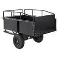thumbnail image 1 of KFFKFF Robust ATV Hauler, Steel-Made Dump Wagon, 750lb 15 Cubic Feet, Multipurpose Garden Trolley with Detachable Panels, Ideal for Lawn Mower Tractor, 1 of 9