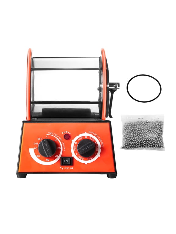 Rock Saw and Polisher, 3kg Capacity, Rotary Machine with Timer up to 60 Mins, 5 Adjustable Speeds, Ideal for Polishing, Grinding, Buffing of Gems, Jewels, Coins