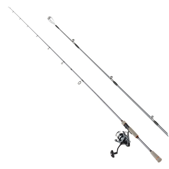 KFFKFF Rod and Reel Combo, IM6 Fiberglass & Carbon Fiber Spinning Set, Fishing Pole with 6.5 ft Two-Piece Rod, 6+1 Ball Bearings, Stainless Steel Guides with Ceramic Inserts