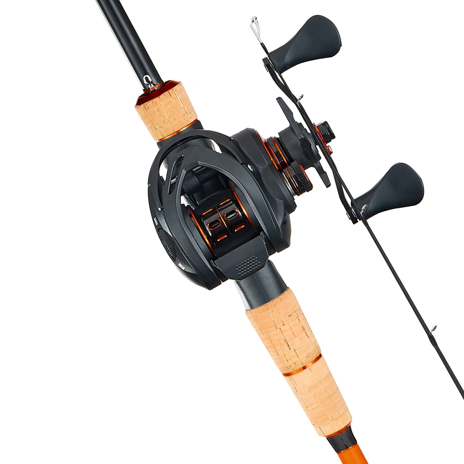 KFFKFF Rod and Reel Combo, IM7 Carbon Fiber Baitcasting Set, Fishing – 7 ft, 1 oz, Red