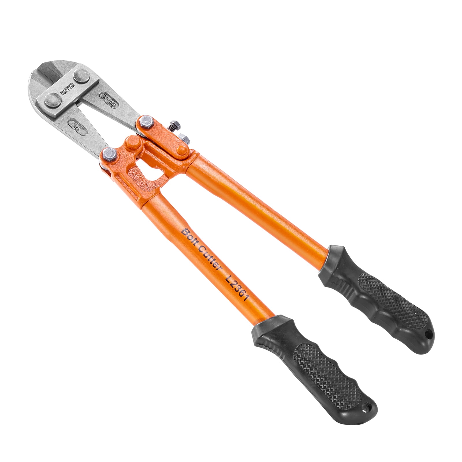 KFFKFF Bolt Cutter, 14" Lock Trimmer, Dual-Material Handle with Cushioned Rubber Hold, Chrome Molybdenum Alloy Steel Edge, Robust Rod Snipper for Rods, Wires, Bolts, Cables, Rivets, and Chains