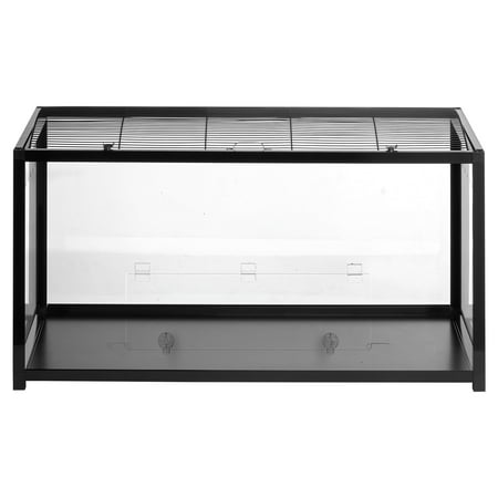 KFFKFF Rodent Enclosure, Full View Clear Rodent Domiciles, Compact Creature Cage, 37.8 x 18.5 x 21.7 in, Breathable Pet Rodent Homes with Front Access, Mobile Rodent Residence for Rats, Guinea Pigs